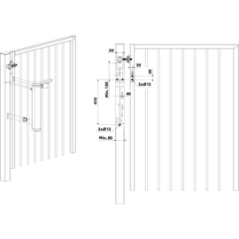 Locinox VENUS-S-9005~~Art. nr. P00017436-9005    P00017436-9005 - Gemotoriseerde poortsluiter voor draaipoorten-zwart (HO)