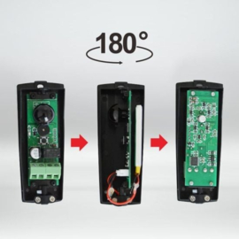 Set k-y610B universele , 180 graden richtbare sensoren op batterij of 12-24v. tot 15 meter bereik. toepasbaar op elk merk automatisering. perfect voor oa schuifpoorten, oprit behoeft niet te worden open gemaakt. voor op elk merk .Art. 5007  (QU)