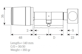KEElock elektronisch slot Motion ontvanger Art nr. 104813  (SE)