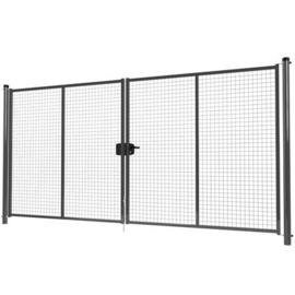 Dubbele tuinpoortset met gaasvulling 4000x2000 - RAL7016 Art. nr. TPD7016400200S prijs per Set excl. BTW