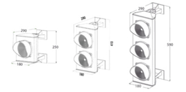 ASF2RV Apollo verkeerslicht rood + groen 230V Art nr. 102061  (SE)