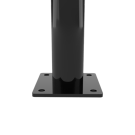 Staander Ø60 mm op voetplaat - 1350 mm - RAL9005 Art. nr. PRV900560175135 prijs per Stuk(s) excl. BTW