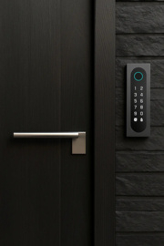 Fasttel FTB26KF-EKEY | Codeklavier/Badgelezer/Bluetooth/NFC: 1 relais, Wiegand en Cloud. Zwart alu inbouw met Ekey lezer uitsparing 77x257x30 mm (HO)