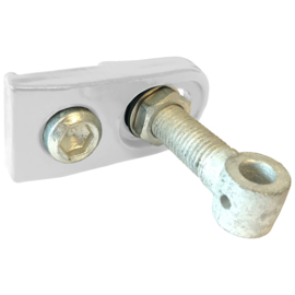 Opschroefbare scharnierset 180° voor verzinkte DSM tuinpoort - RAL9006 Art. nr. SCHSETTP1809006