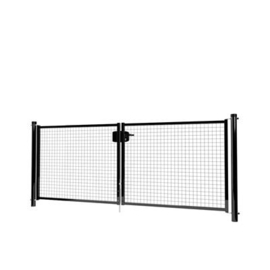 Dubbele tuinpoortset met gaasvulling 3000x1250 - RAL9005 Art. nr. TPD9005300125S prijs per Set excl. BTW