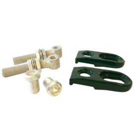 Opschroefbare scharnierset 180° voor DSM tuinpoort - RAL6009 Art. nr. SCHSETTP1806009