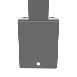 Staander 60x60 mm op L-voetplaat - 1900 mm - RAL7016 Art. nr. PLV701660602190 prijs per Stuk(s) excl. BTW