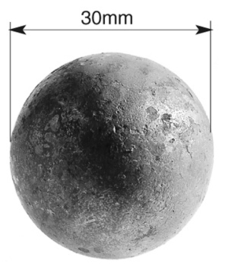 GBE30~~RONDE MASSIEVE BOL 30MM.  € 0,83    (ME)