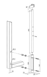 Locinox VSA-K-QF1BL-9005~~P00007817-9005 - Grondgrendel-quick fix-as in aluminium-zwart..  (ME)
