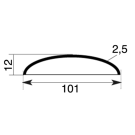 BS101~~DOORGEZETTE SCHIJF - 101x2.5x12