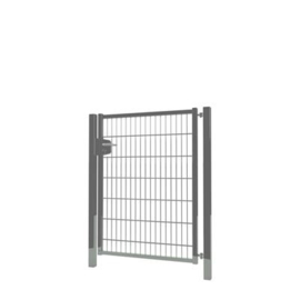 Enkele tuinpoortset met dubbelstaafmatvulling 1000x1400 - RAL7016 Art. nr. TPTDM70161014S prijs per Set excl. BTW