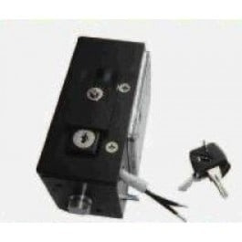 Electro mech. pen-slot K23 met 15mm slag. (grondgrendel) Met midden-aanslag, Poortstop.Art.0872  (QU)