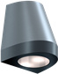 CONE85-230V-SILV - Architecturale kegelvormige wandverlichting, 85mm breed, 230Vac ZILVER. Art nr. LOC1210 ZILV  (NE)