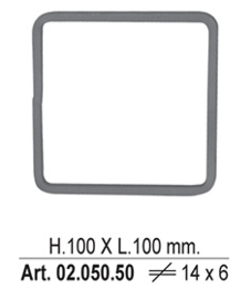 02.050.50~~VIERKANT 100X100 - 14X6
