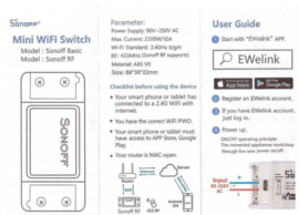 WIFI Draadloze switch . wifi schakelaar 230v, Wifi Module. uw poort openen met uw gsm zonder sim kaart of abonnement.Art. 4019  (QU)