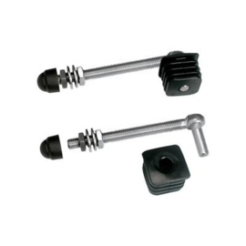 Scharnierset met polyamide dop - Scharnier-as 130 mm voor profiel 30x30 mm Art. nr. GBM1230130 prijs per Set à 2 stuks excl. BTW