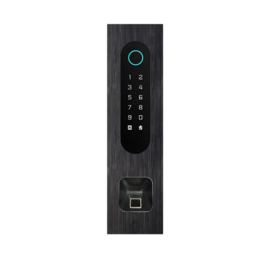 Fasttel FTB26KF-QR-EKEY | Codeklavier/Badgelezer/Bluetooth/NFC/QR lezer: 1 relais, Wiegand en Cloud. Zwart alu inbouw met Ekey lezer uitsparing 77x257x30 mm (HO)