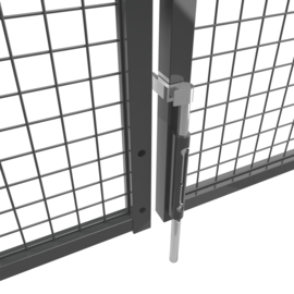 Dubbele tuinpoortset met gaasvulling 2400x1000 - RAL7016 Art. nr. TPD7016240100S prijs per Set excl. BTW