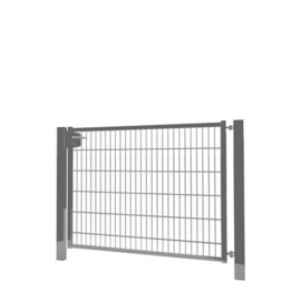 Enkele tuinpoortset met dubbelstaafmatvulling 1500x1200 - RAL7016 Art. nr. TPTDM70161512S prijs per Set excl. BTW