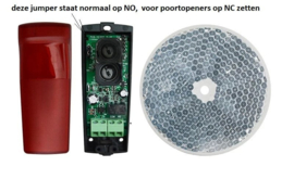 Kijzer K-611 IR Sensor met reflector en zonnekap, tot 12meter.Art. 4608  (QU)