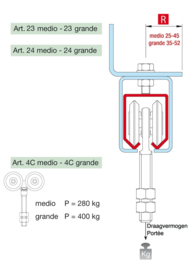 23-MEDIO~~MUURSTEUN VOOR ART. 24-M