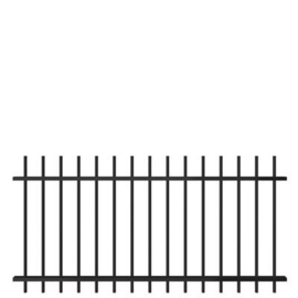 Spijlenvak Orion pro 1250 - h.o.h. 100 mm - sendzimir verzinkt en gecoat RAL9005 Art. nr. VAO1SV90051250 prijs per Stuk(s) excl. BTW