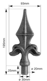 152G~~LASBARE SPEERPUNT 195X93MM