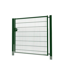 Enkele tuinpoortset met dubbelstaafmatvulling 1500x1600 - RAL6005 Art. nr. TPTDM60051516S prijs per Set excl. BTW