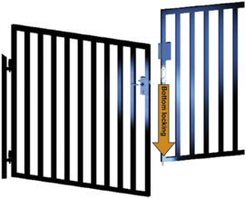 151NI~~Inox RVS inbouw grendel..  (ME)