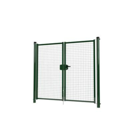 Dubbele tuinpoortset met gaasvulling 2000x1800 - RAL6009 Art. nr. TPD6009200180S prijs per Set excl. BTW