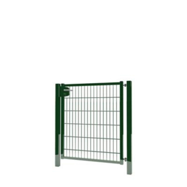 Enkele tuinpoortset met dubbelstaafmatvulling 1000x1200 - RAL6005 Art. nr. TPTDM60051012S prijs per Set excl. BTW