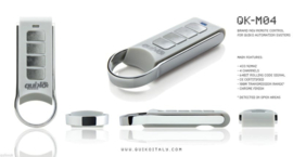 10x Quiko qk-m04 handzender design, rolling code . 433Mhz. Art. 4008  €24,95  p/st.  (QU)