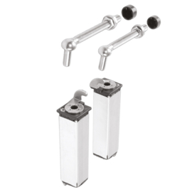 Tuinpoort veerscharnier t.b.v. profiel 40x40 mm - scharnieras 130 mm Art. nr. SWING40130