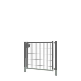 Enkele tuinpoortset met dubbelstaafmatvulling 1000x1000 - RAL7016 Art. nr. TPTDM7016101S  prijs per Set excl. BTW