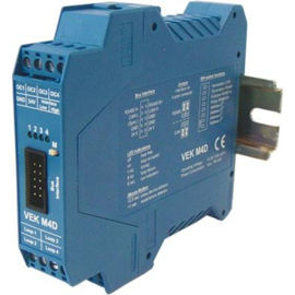 VEK S4 voertuigdetector 4 kanalen 12-24V DIN-rail Art nr. 104450  (SE)