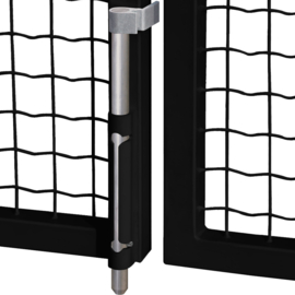 Opbouwgrondgrendel met aluminium as - RAL9005 Art. nr. VSAK9005QF1BL  (TH)