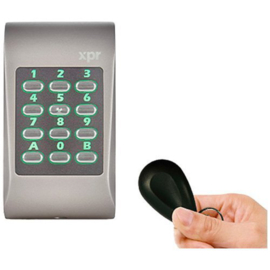 XPR MTPad autonoom codeklavier en lezer, 1 relais, RS485 BUS, 1000 codes, zilver Art nr. COD451N  (NE)