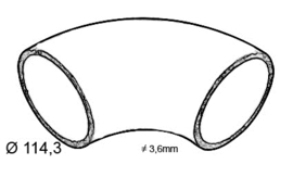 LB3M114.3~~LASBOCHT 3 D 90 - 114.3 x 3.6 - STAAL