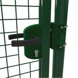 Enkele tuinpoortset met gaasvulling 1500x1500 - RAL6005 Art. nr. TPS6005150150S prijs per Set excl. BTW
