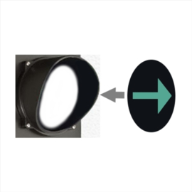 Vektor Lampvenster wit met pijl (niet voor LMP200) Art nr. LMP805  (NE)