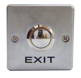 EXIT opbouw drukknop. 54mm x54mmx26mm. RVS / INOX. Art. 0807  (QU)