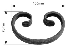 C105-12x6~~WARM UITGESMEDE KRUL