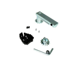 Quiko Sub, 180° kit. tandwielen en ketting voor 1 x SUB ondergrondse motor. Art.0703  (QU)