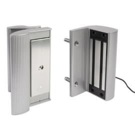 Magneetslot met 3006PULL handvaten - profiel 40-80 mm - 300 kg trekkracht - ZILVER Art. nr. MAG3000ZILV  (TH)