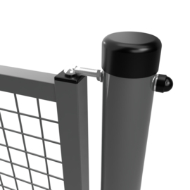 Dubbele tuinpoortset met gaasvulling 2400x1000 - RAL7016 Art. nr. TPD7016240100S prijs per Set excl. BTW