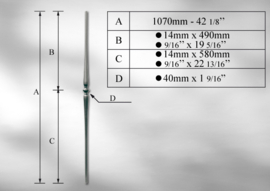 B714~~SIERSPIJL - 1070 MM