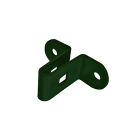 Muur-/paalbevestigingsbeugel t.b.v. dubbelstaafmat - electrolytisch verzinkt en gecoat RAL6009 Art. nr. MUURBEVDSMV6009 prijs per Stuk(s) excl. BTW