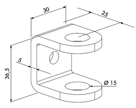 1036-B~~P00002171 - Prijs per stuk,afname per 50 st-u beugel voor scharnier 1039set