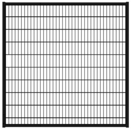 Tuinpoortvleugel 2000x2000 mm met dubbelstaafmatvulling - RAL9005 Art. nr. TPTDM9005200200 prijs per Stuk(s) excl. BTW