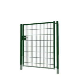 Enkele tuinpoortset met dubbelstaafmatvulling 1200x1600 - RAL6005 Art. nr. TPTDM60051216S prijs per Set excl. BTW